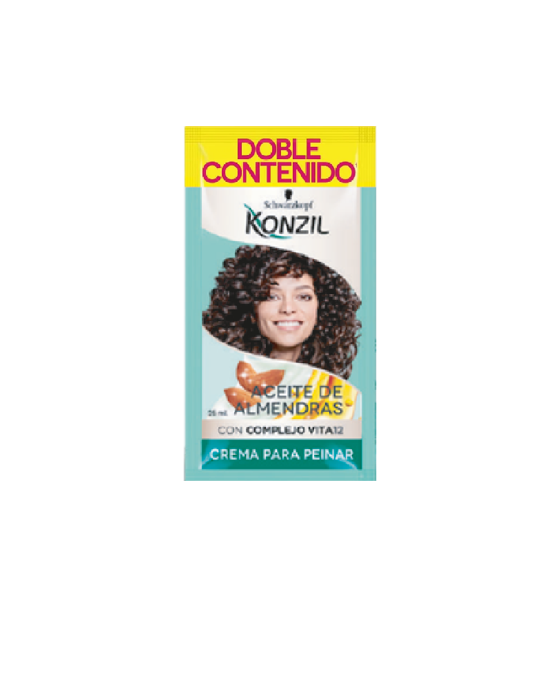 KONZIL CREMA RIZOS ALMENDRAS SACHET X18