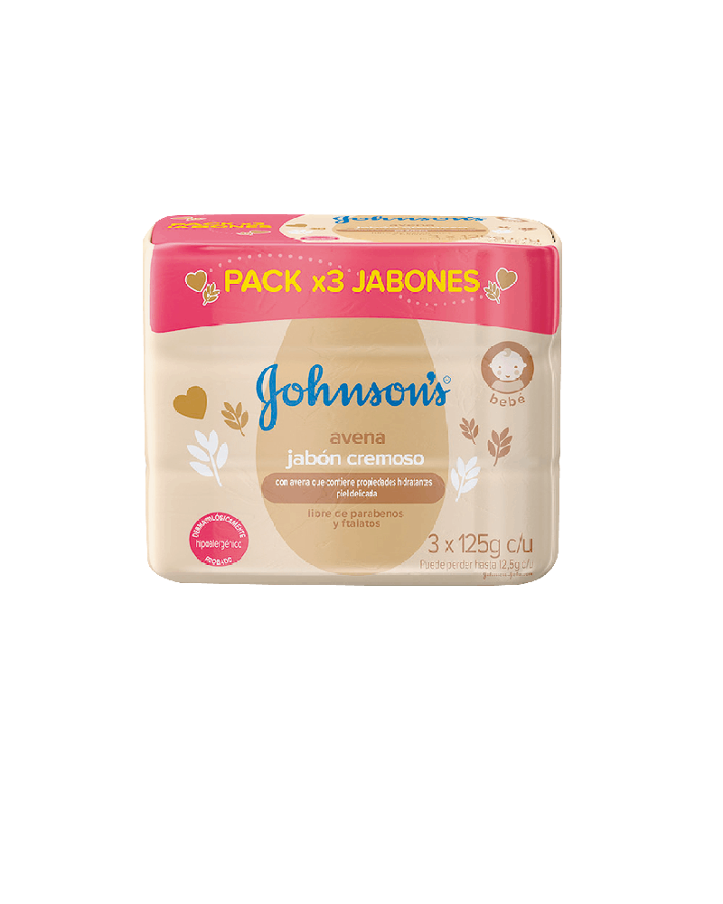 JABON JOHNSON BABY AVENA X3