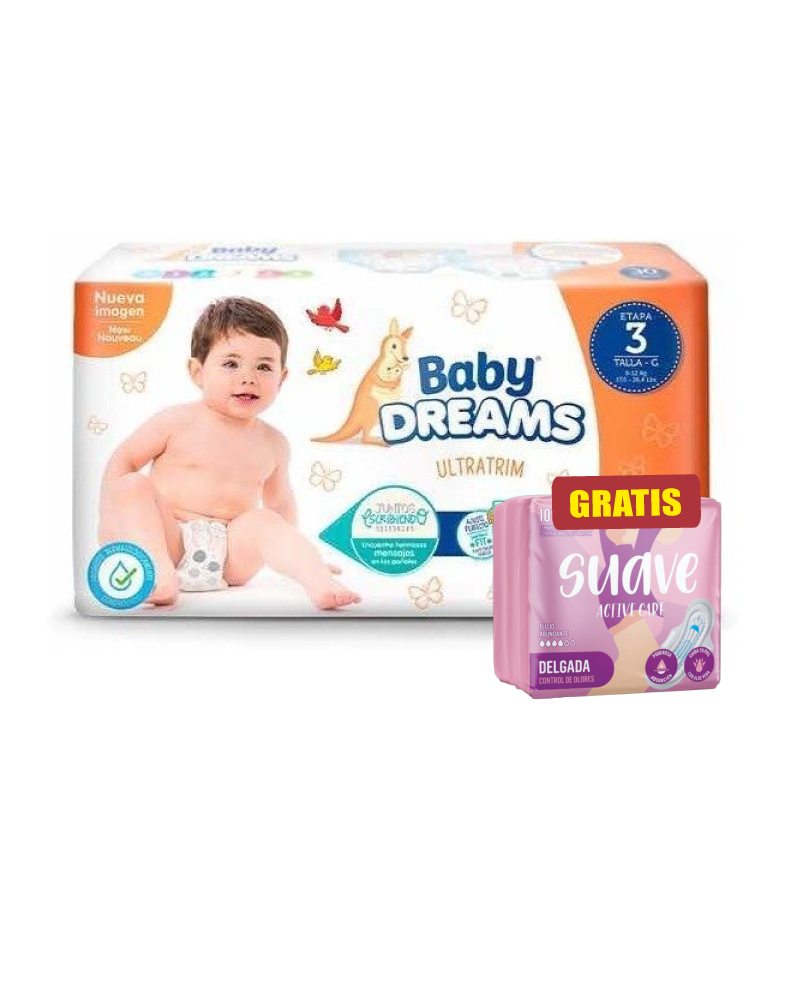 PAÑAL BABY DREAMS G (ETAPA 3X30) GTS TOA DELGADA