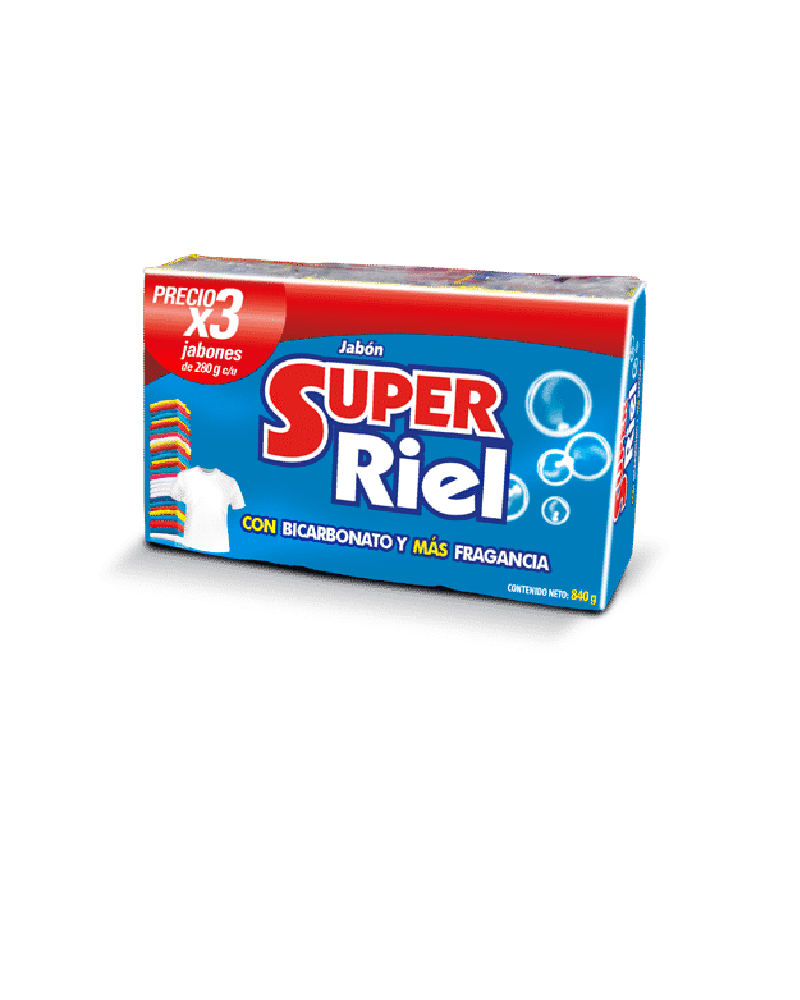 Jabón en Barra Super Riel X3 280 g c/u