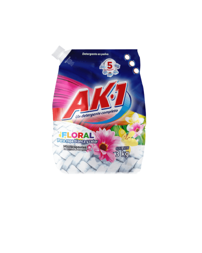 Detergente en Polvo Floral AK-1 con Válvula 3 kg