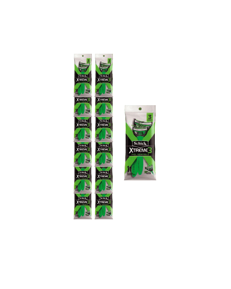 SCHICK XTREME PIEL SENSIBLE PG 12 LLV 13